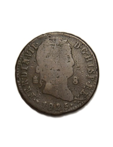 FERNANDO VII - 8 maravedís 1825 Segovia