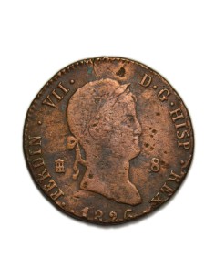 FERNANDO VII - 8 maravedís 1826 Segovia