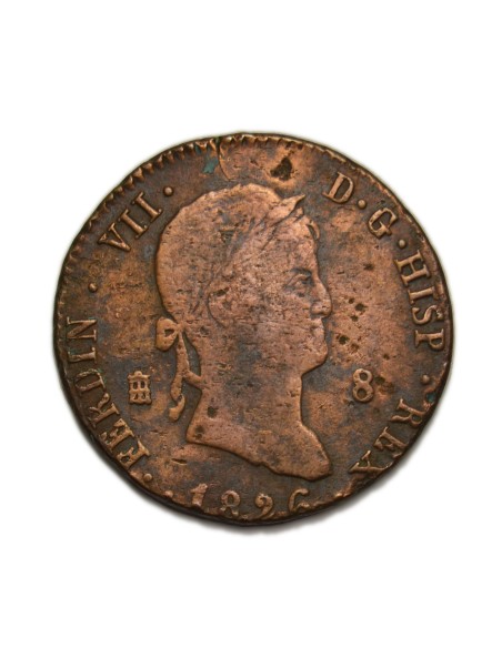 FERNANDO VII - 8 maravedís 1826 Segovia