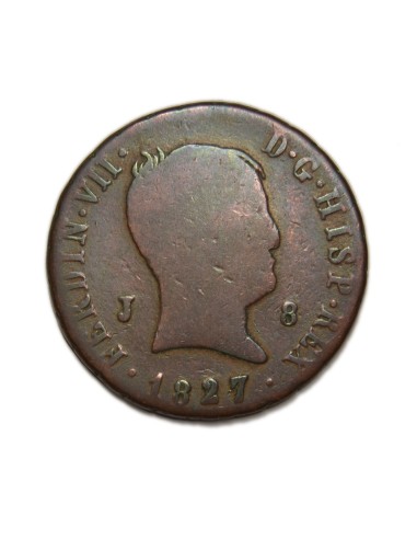FERNANDO VII - 8 maravedís 1827 Jubia