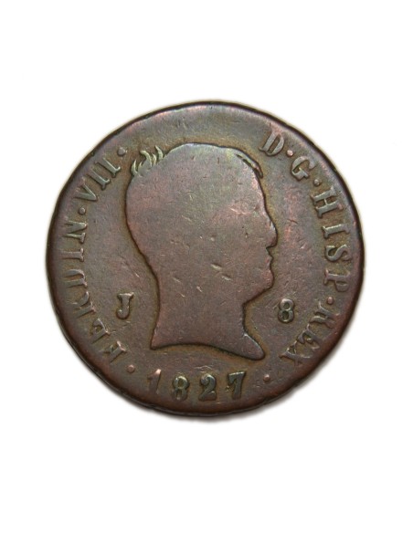 FERNANDO VII - 8 maravedís 1827 Jubia