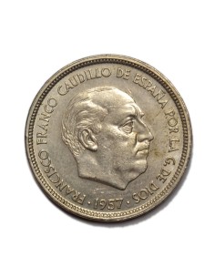 50 PESETAS 1957 * 58 variedad: UNA LIBRE GRANDE