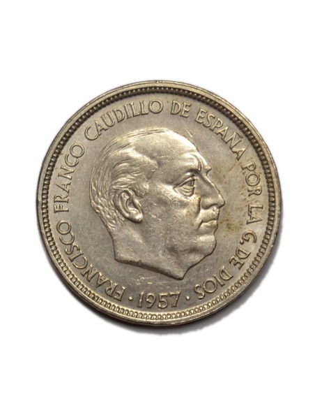 50 PESETAS 1957 * 58 variedad: UNA LIBRE GRANDE