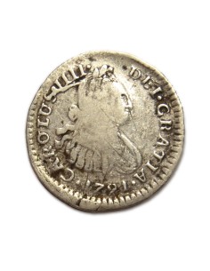 CARLOS IV - 1/2 REAL 1791 LIMA