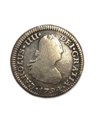 CARLOS IV - 1/2 REAL 1794 MEXICO