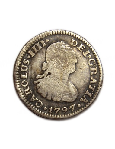 CARLOS IV - 1/2 REAL 1797 MEXICO