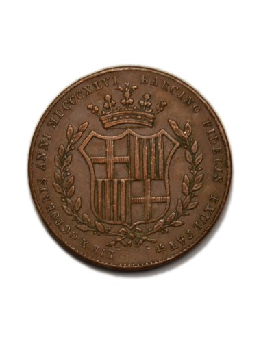 ISABEL II 1846 - MEDALLA DE LA BODA REAL - BARCELONA
