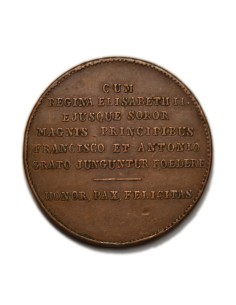 ISABEL II 1846 - MEDALLA DE LA BODA REAL - BARCELONA 2