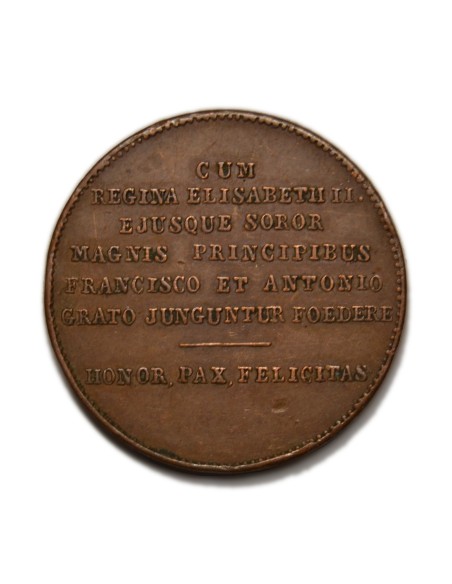 ISABEL II 1846 - MEDALLA DE LA BODA REAL - BARCELONA