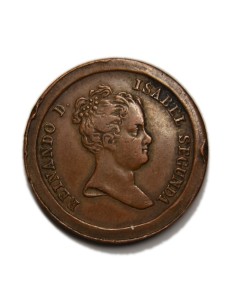 ISABEL II 1837 - MEDALLA PROMULGACION DE LA CONSTITUCION - BARCELONA