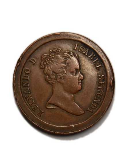 ISABEL II 1837 - MEDALLA PROMULGACION DE LA CONSTITUCION - BARCELONA