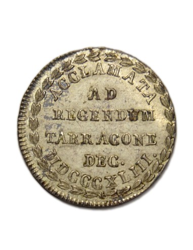 ISABEL II 1843 - MEDALLA PROCLAMACIÓN - MAYORIA DE EDAD - TARRAGONA
