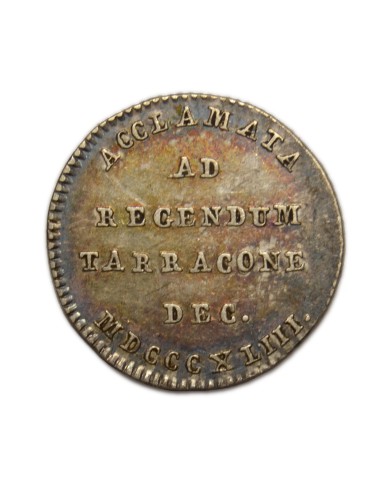 ISABEL II 1843 - MEDALLA PROCLAMACIÓN - MAYORIA DE EDAD - TARRAGONA