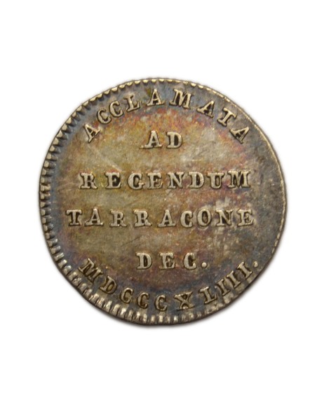ISABEL II 1843 - MEDALLA PROCLAMACIÓN - MAYORIA DE EDAD - TARRAGONA