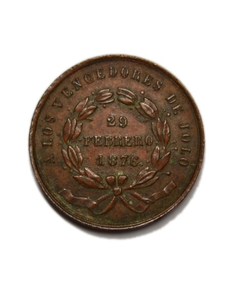 JOLÓ 1876 - MEDALLA DE LA CASA DE MONEDA DE MANILA
