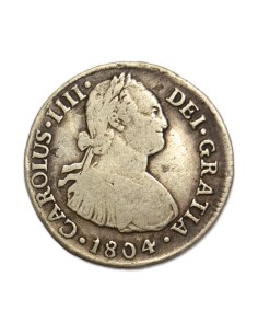 CARLOS IV - 2 REALES 1804 LIMA