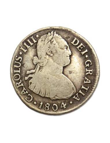CARLOS IV - 2 REALES 1804 LIMA