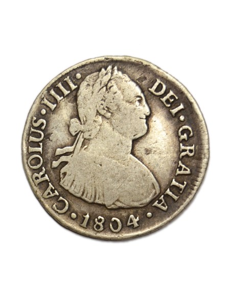 CARLOS IV - 2 REALES 1804 LIMA