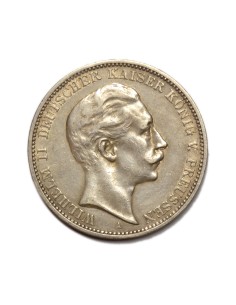 ALEMANIA - REINO DE PRUSIA - 3 MARCOS 1909