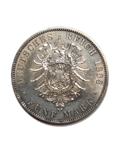 ALEMANIA (PRUSSIA) - FRIEDRICH III - 5 MARK 1888 A