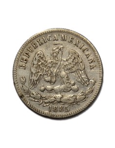 MEXICO 1885,  25 Centavos, Zacatecas 2