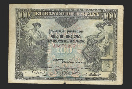 ALFONSO XIII, 100 pesetas 1906