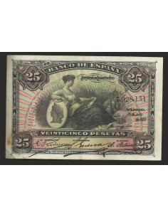 ALFONSO XIII, 25 PESETAS 1907