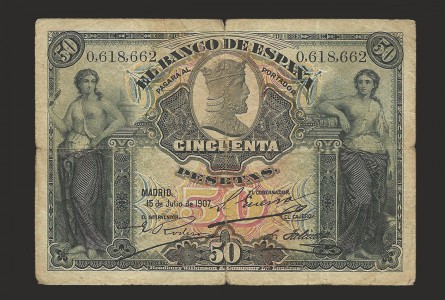 ALFONSO XIII, 50 pesetas 1907