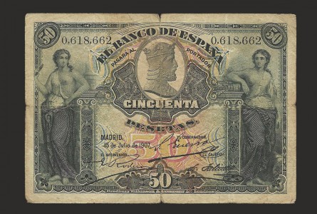 ALFONSO XIII, 50 pesetas 1907