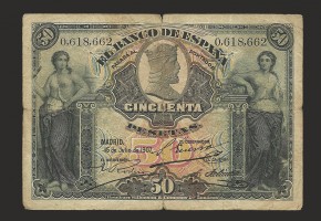 ALFONSO XIII, 50 pesetas 1907
