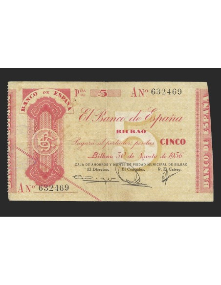 II REPÚBLICA BILBAO, 5 PESETAS SERIE A