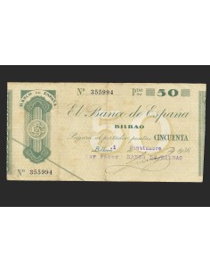 II REPÚBLICA BILBAO 50 PESETAS 1936