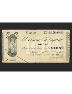 II REPÚBLICA BILBAO 100 PESETAS 1936