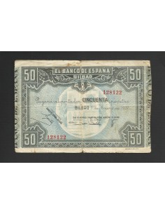 II REPÚBLICA BILBAO 50 PESETAS 1937
