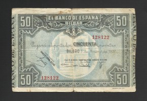 II REPÚBLICA BILBAO 50 PESETAS 1937