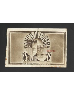 II REPÚBLICA SANTANDER 25 PESETAS 1936 2