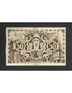 II REPÚBLICA SANTANDER 50 PESETAS 1936 2