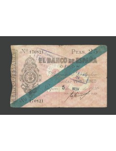 II REPÚBLICA GIJÓN 25 PESETAS 1936