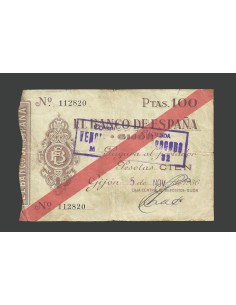II REPÚBLICA GIJÓN 100 PESETAS 1936