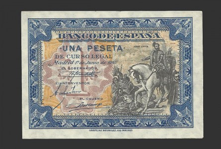 ESTADO ESPAÑOL 1 PESETA 01-06-40 SERIE B