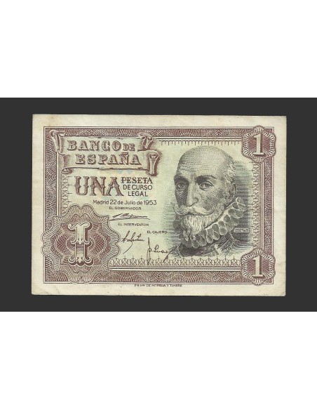 ESTADO ESPAÑOL 1 PESETA 1953 SIN SERIE