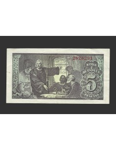 ESTADO ESPAÑOL 5 PESETAS 1943 SIN SERIE 2