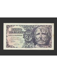 ESTADO ESPAÑOL 5 PESETAS 1947 SIN SERIE