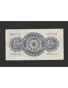 ESTADO ESPAÑOL 5 PESETAS 1947 SIN SERIE 2