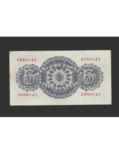ESTADO ESPAÑOL 5 PESETAS 1947 SIN SERIE