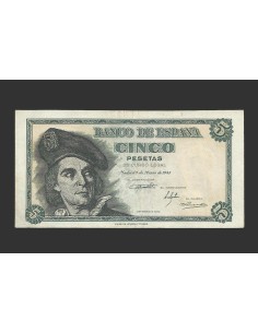 ESTADO ESPAÑOL 5 PESETAS 1948 SIN SERIE