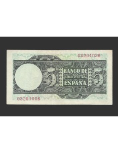 ESTADO ESPAÑOL 5 PESETAS 1948 SIN SERIE 2