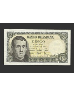 ESTADO ESPAÑOL, 5 PESETAS 1951 SIN SERIE