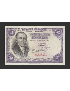 ESTADO ESPAÑOL 25 PESETAS 1946 SIN SERIE 
