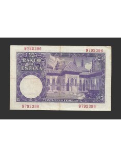 ESTADO ESPAÑOL 25 PESETAS 1954 SIN SERIE 2